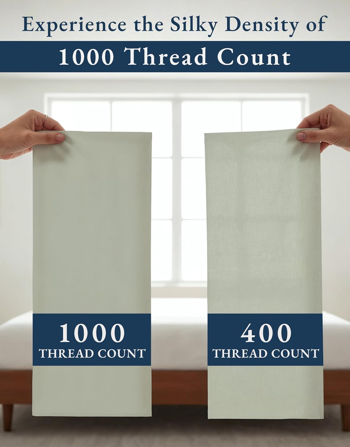 LANE LINEN 100% Egyptian Cotton Split King Bed Sheets for Adjustable Bed - 1000 Thread Count, Eco Friendly Sustainably Produced No Pill Fade Resistant 15' Deep Pocket Split King Sheet Set - Mineral