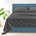 100% Egyptian Cotton Sheets Queen Size Bed Set - Luxury 1500 Series Prestige Collection Queen Sheet Set (4 PC, Dark Grey), 17' Deep Pocket, Silky Soft, Cooling, Sateen Weave Bedding