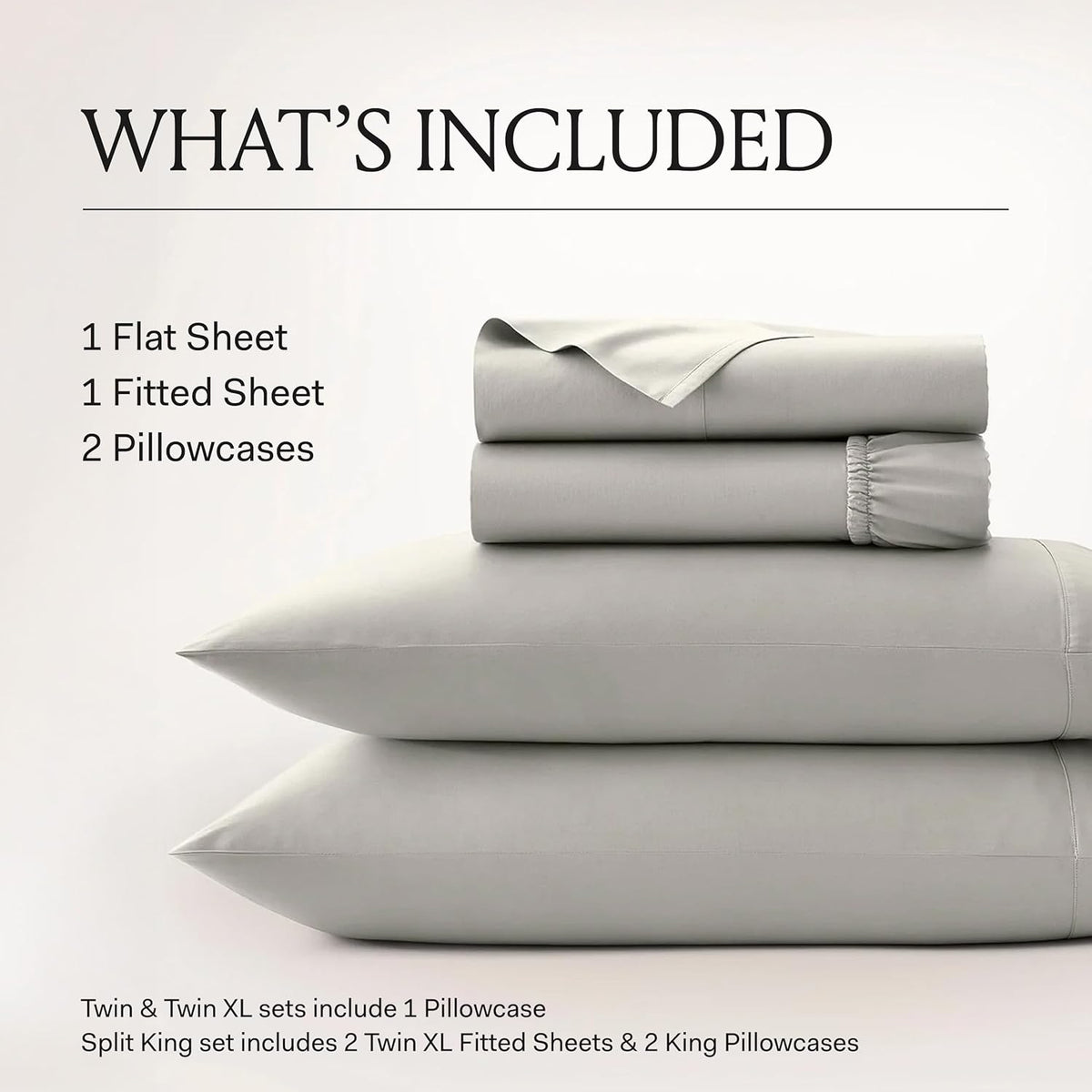 BOLL & BRANCH Signature Hemmed Sheet Set - Split King, White - Luxury 100% Organic Cotton - Includes 1 Flat, 2 Fitted, 2 Pillowcases - Buttery Soft
