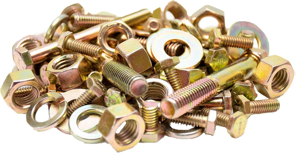 2510 Piece Grade 8 USS Coarse Thread Bolt (Hex Head Cap Screw), Nut, and Washer Assortment with 40 Hole Bin