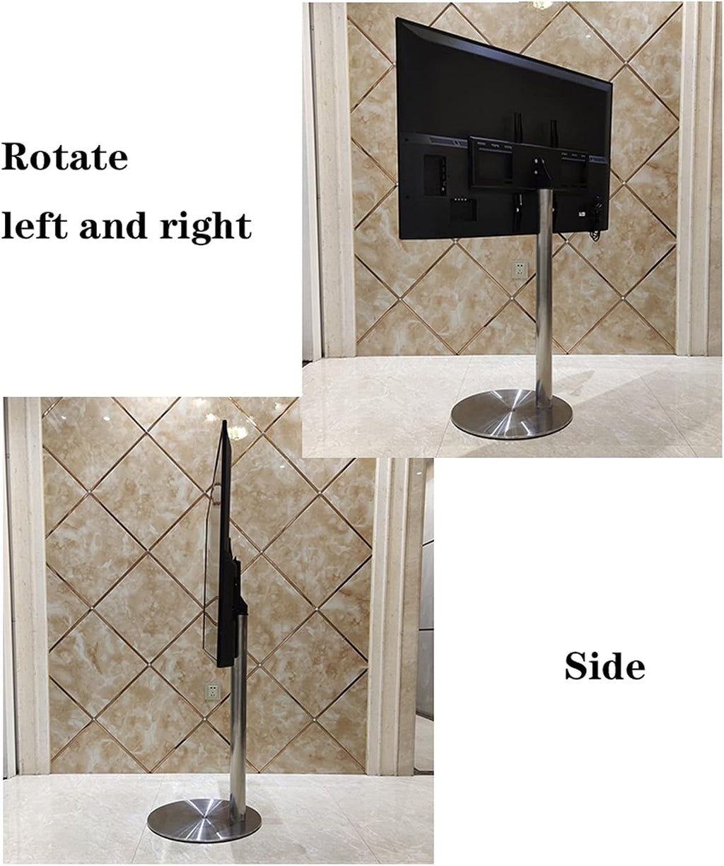 Universal TV Stand TV Stand Floor TV Stand Mount Universal TV Stand with Round Stainless Steel Base Swivel TV Stand Base Height Adjustable TV Stand for 37 to 75 Inch TVs TV Mount Stands