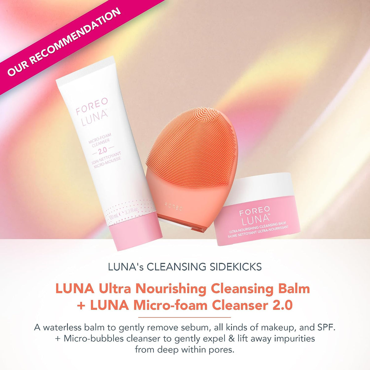FOREO Luna 4 Face Cleansing Brush - Firming Face Massager - Anti Aging Care - Enhances Absorption - Simple Skin Care Tools - Balanced Skin