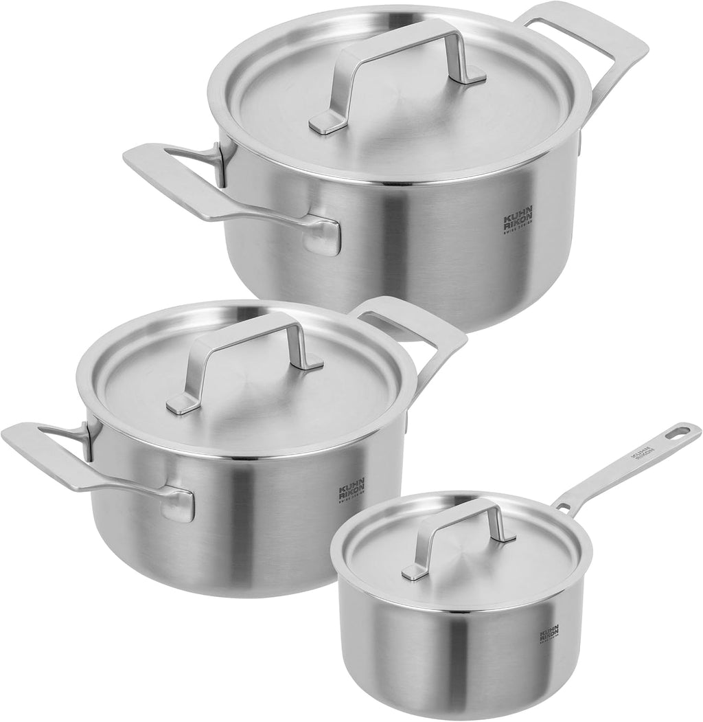 Kuhn Rikon Culinary Fiveply Set sauce 1.7L, pot 3.4L & 6.4L