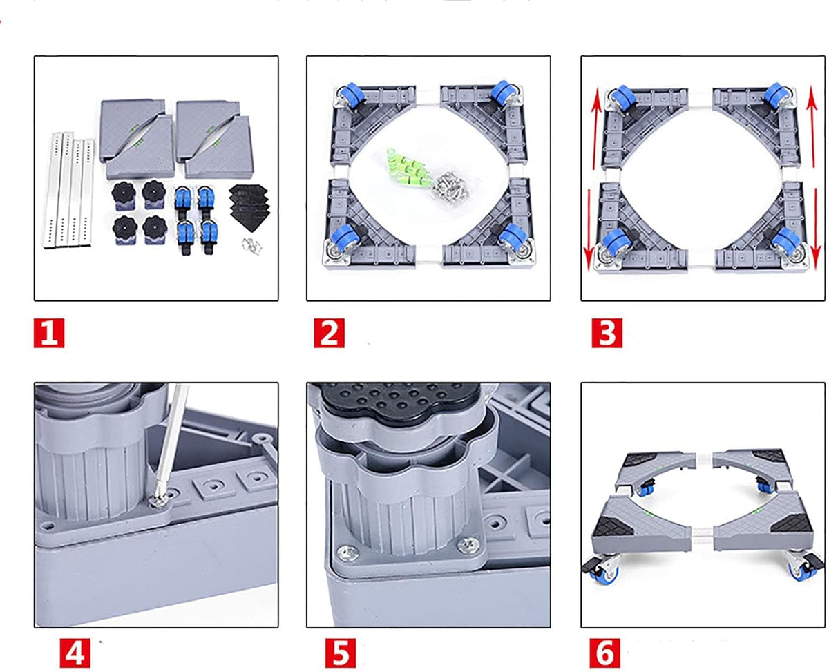 Universal Wheels Appliance Stand Base Stent Adjustable Washing Machine Fridge zer Pedestal Mobile Trolley Bracket Load 500KG