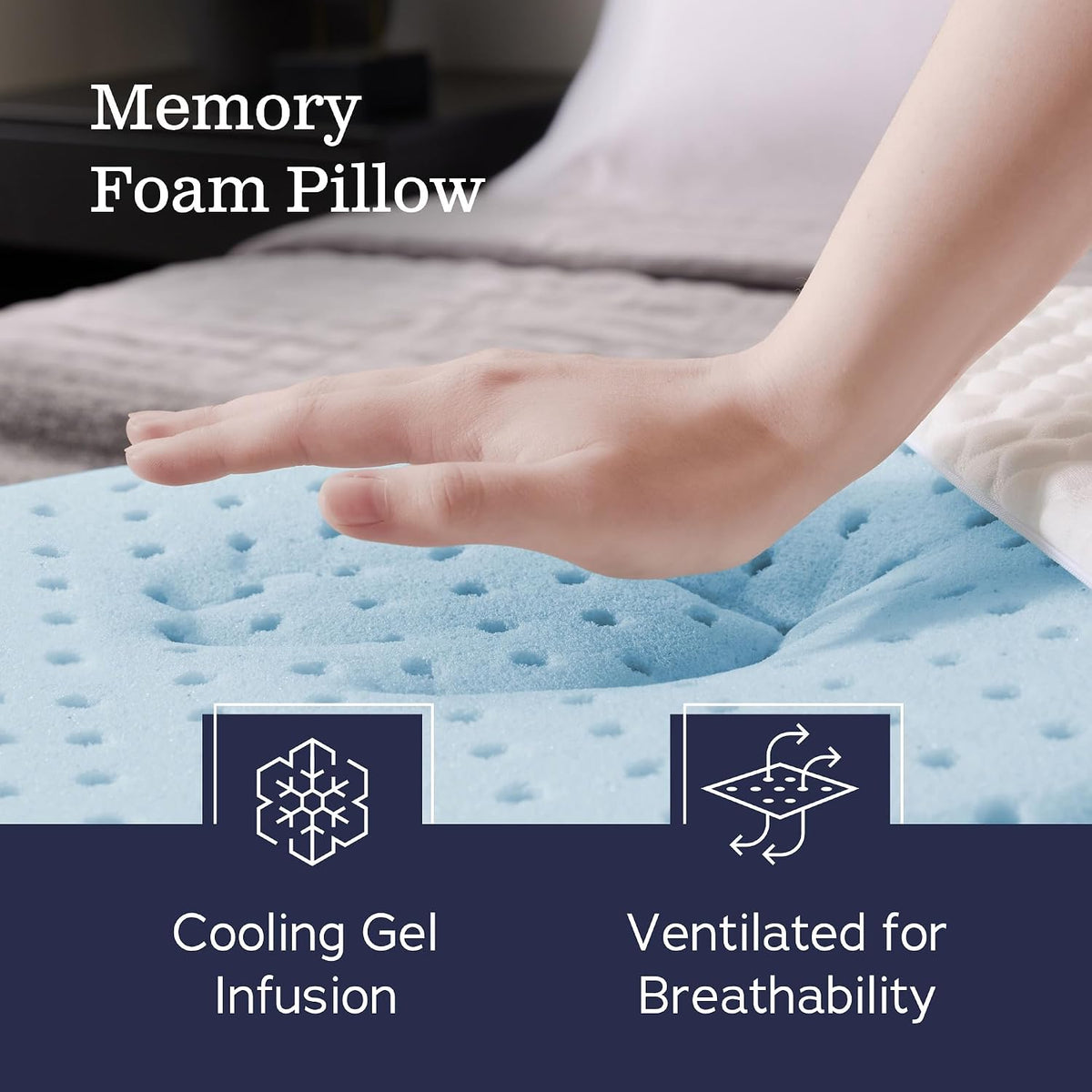 WEEKENDER Gel Memory Foam Pillow - King Size - Medium Firm Feel - Neck and Shoulder Support - Side & Back Sleepers - Home, Hotel, & Hospital Essentials - CertiPur Certified (Pack of 4)