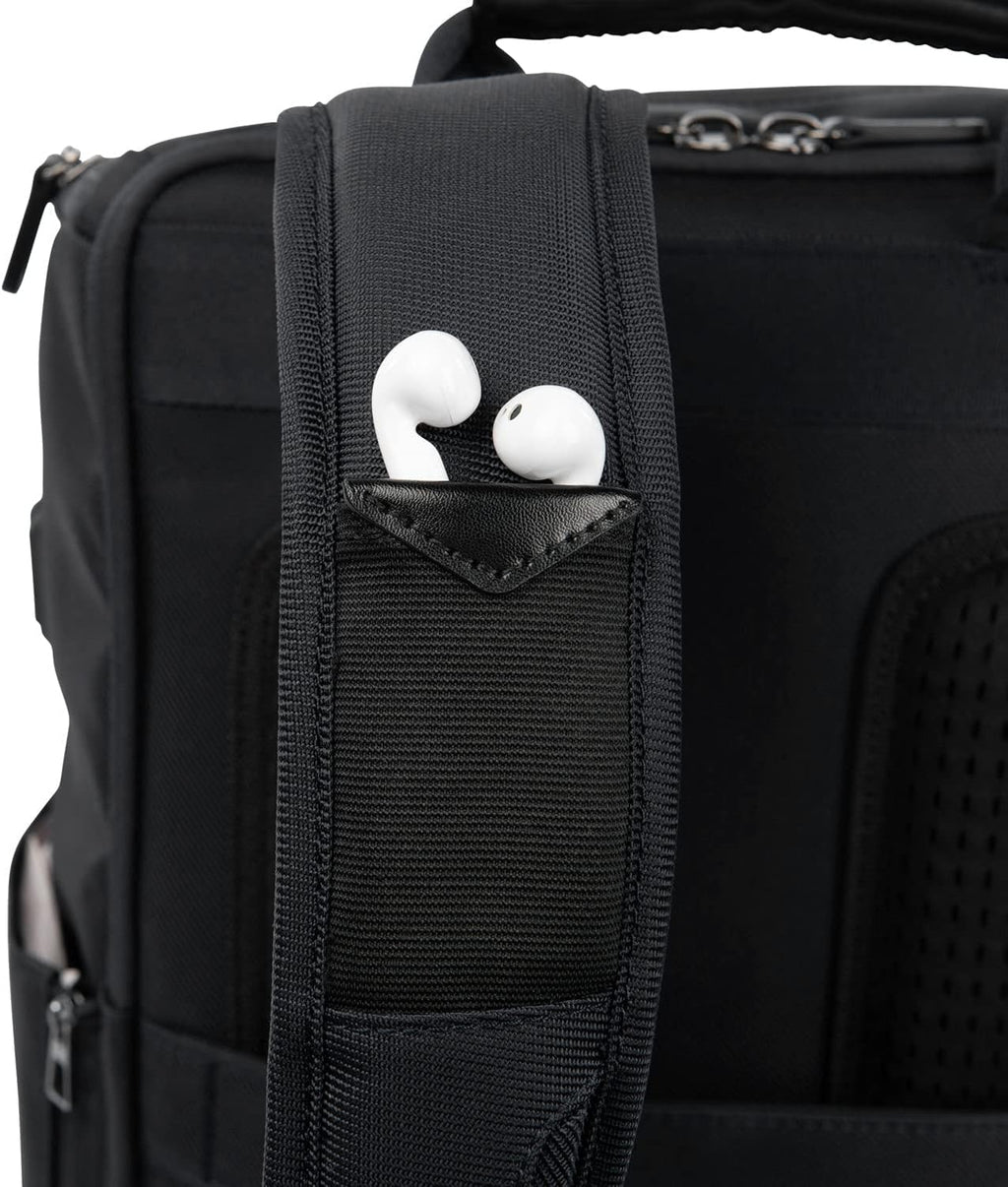 Travelpro Crew Executive Choice 3 Medium Top Load Backpack fits up to 15.6 Laptops and Tablets, USB A and C Ports, Men and Women, Jet Black
