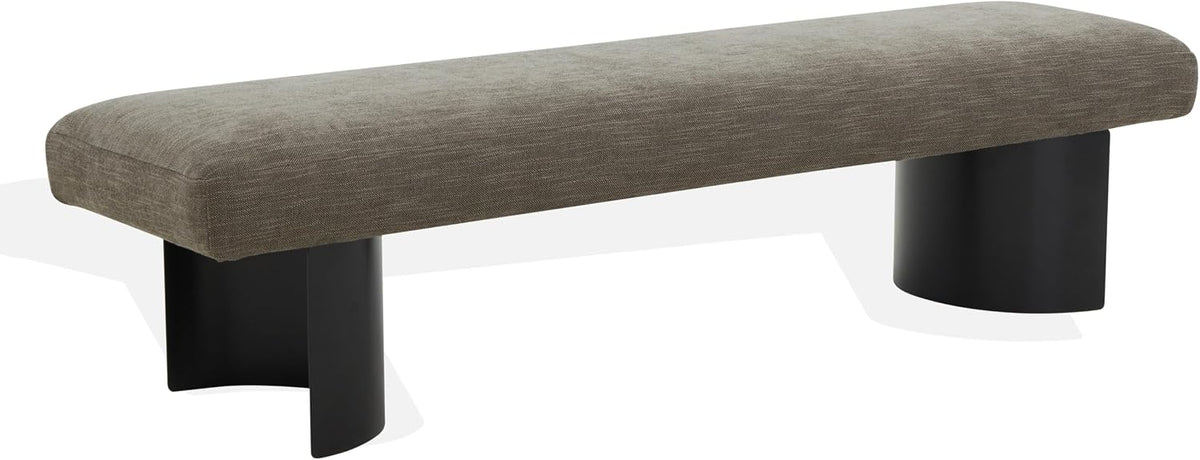 SAFAVIEH Couture Collection Raelee Modern Contemporary Brown/Black Metal Legs Bench