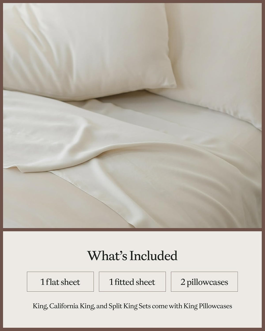 Cozy Earth Luxury Bed Sheet Set - 100% Viscose from Bamboo Fabric, Ultra-Soft & Breathable, Fits Regular & Deep Pocket Mattresses up to 20' - 4 Pieces California King Sheet Set Oat