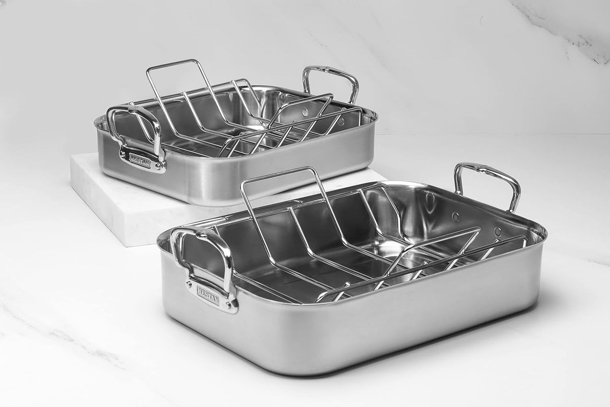 Hestan Provisions – 16.5' Classic Clad Roaster with Stainless Steel Rack