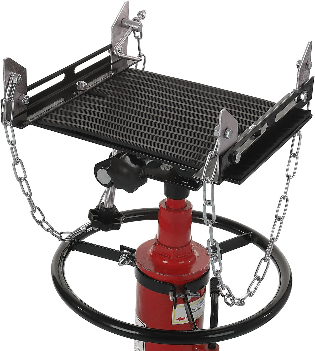 GarveeHome 2-Stage Hydraulic Telescoping Transmission Jack 1322 LBS (3/5 Ton) Capacity, 33.8'-72.8' Lifting Height, Heavy Duty with Foot Pedal and 360° Swivel Wheel, Red