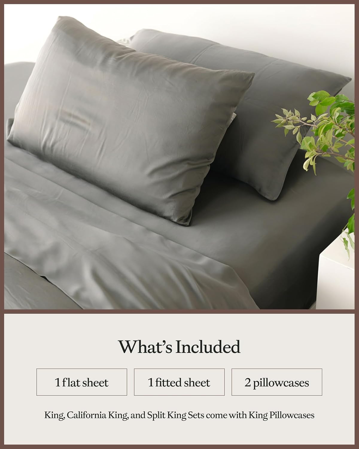 Cozy Earth Luxury Bed Sheet Set - 100% Viscose from Bamboo Fabric, Ultra-Soft & Breathable, Fits Regular & Deep Pocket Mattresses up to 20' - 4 Pieces Queen Sheet Set Dove Grey