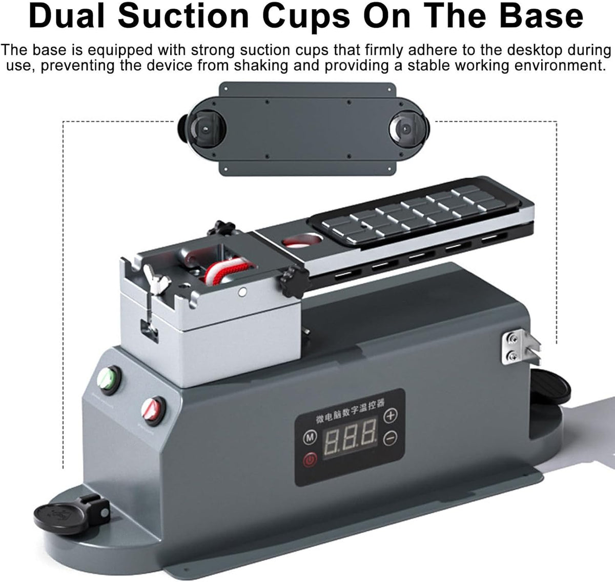 300W Universal Phone Glass Heating Tool,Professional Phone Screen Glass Heating Separator with Dual Suction Cup Base,for Screen Removal withGlueRemover(Machine+Glue Remover)
