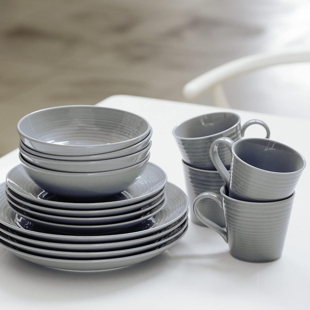 Royal Doulton Exclusively for Gordon Ramsay Maze Dark Grey 16-Piece Dinnerware Set