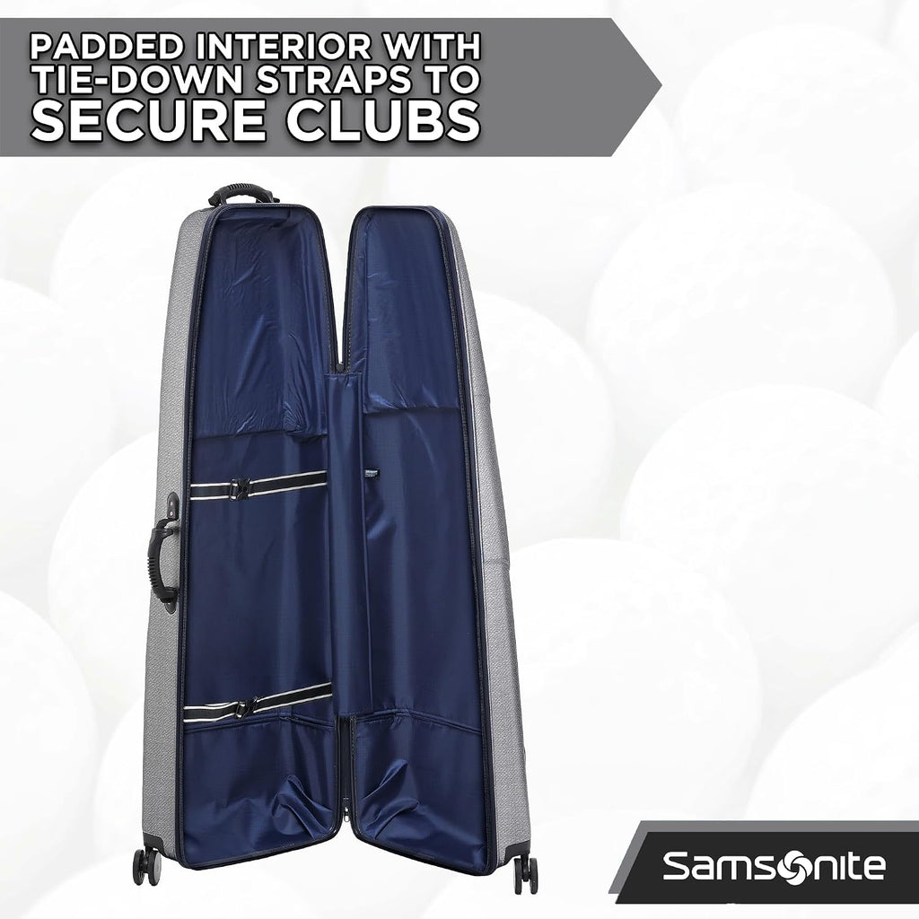 Samsonite Tour Deluxe Golf Hard Case Golf Travel Bag, Lightweight & Durable ABS Shell, 360 Degree Multi-Directional Wheels
