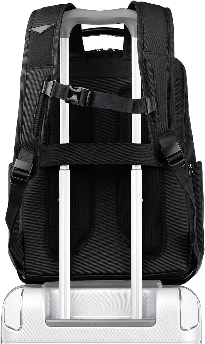 Travelpro Crew Executive Choice 3 Large Backpack Fits Up to 15.6 Laptops and Tablets, USB a and C Ports, Men and Women, Jet Black