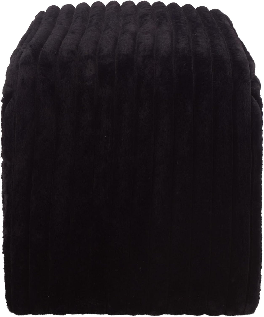 SAFAVIEH Home Collection - Arihana Curved Waterfall Bench, Black Upholstered Seating (BCH6405A)