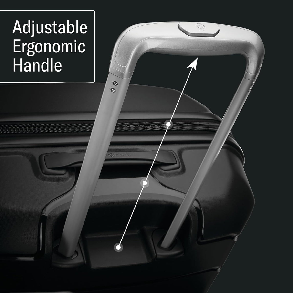 Samsonite Freeform Hardside Carry-On Luggage with Spinner Wheels - Hardshell Suitcase - TSA, Airline-Approved - Expandable Hard Shell, Smooth Rolling Wheels for Lightweight Travel – Black