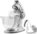 KitchenAid KSM105GBCMC KitchenAid KSM105GBCMC 5-Qt. Tilt-Head Stand Mixer with Glass Bowl - Metallic Chrome, Metallic Chrome