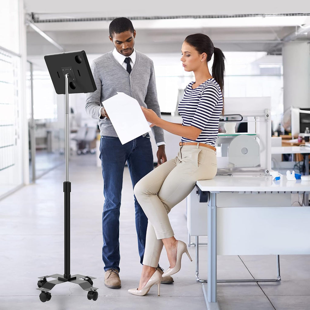 CTA Digital PAD-PARACGS Compact Mobile Floor Stand with Universal Security Enclosure