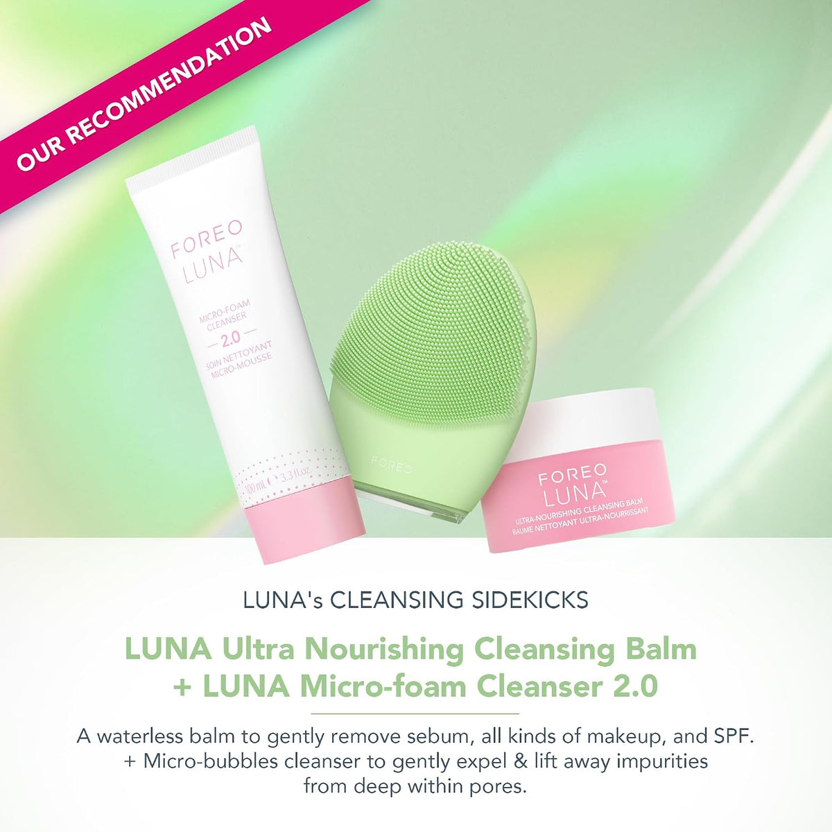 FOREO LUNA 4 Face Cleansing Brush - Massager - Anti Aging - Enhances Absorption of Facial Skin Care Products - Simple Skin Care Tools - Combination Skin
