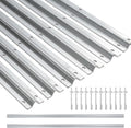 48 Ft V-Track Galvanized Inverted V Track with Hammer Drive in Anchors for Sliding Rolling Chain Rack Driveway Gate, Heavy Duty Sliding Driveway Gate Track