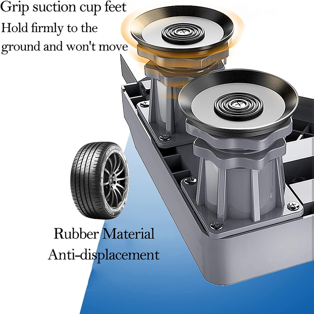 Adjustable Fridge Stand, Universal Washing Machine Base, Movable Pedestal for Washer and Dryer, Multi-Functional Risers for Washer and Dryer, 51-44cm