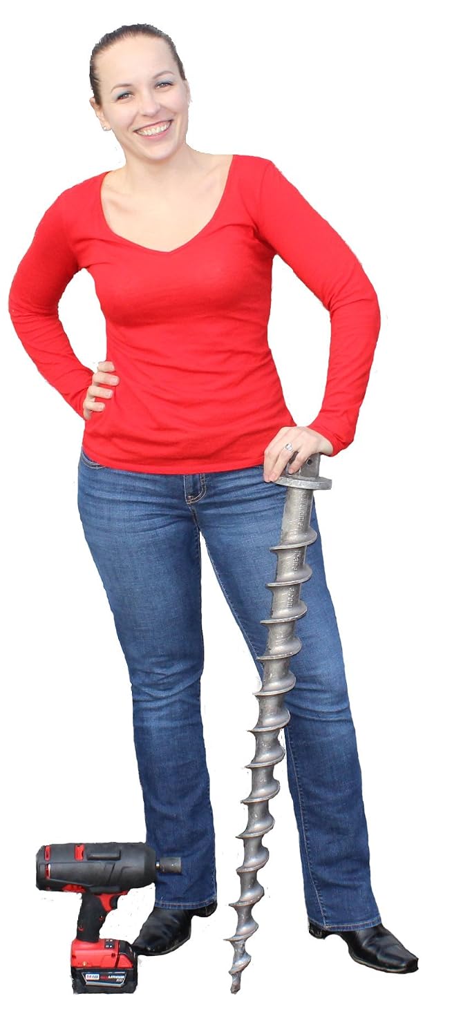 Penetrator 36' Aluminum Screw Earth Anchor-Holds up to 8,400lbs