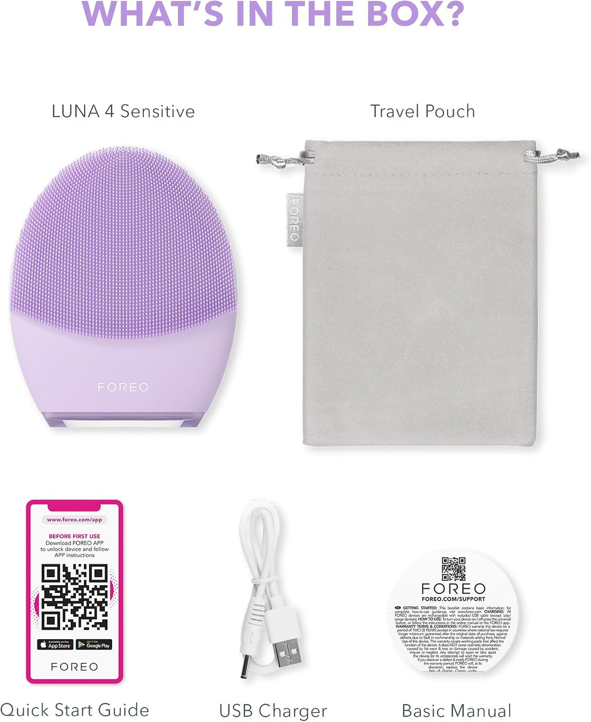 FOREO LUNA 4 Face Cleansing Brush - Firming Face Massager - Anti Aging Care - Enhances Absorption - Simple Skin Care Tools - Sensitive Skin