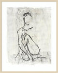 Amanti Art Framed Wall Art Print 41x33 Embellished Nude Contour Sketch II by Ethan Harper, Abstract Wall Art, Modern Contemporary Decor, X-Large Poster Painting Artwork for Living Room, Bedroom,