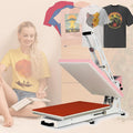 16' x 24' Slide Out Heat Press Machine for T Shirts, Clamshell Pull Out Platen, Industrial-Quality Digital Sublimation Printer for Heat Transfer Vinyl, DIY & Small Business (Pink, W16*L24)