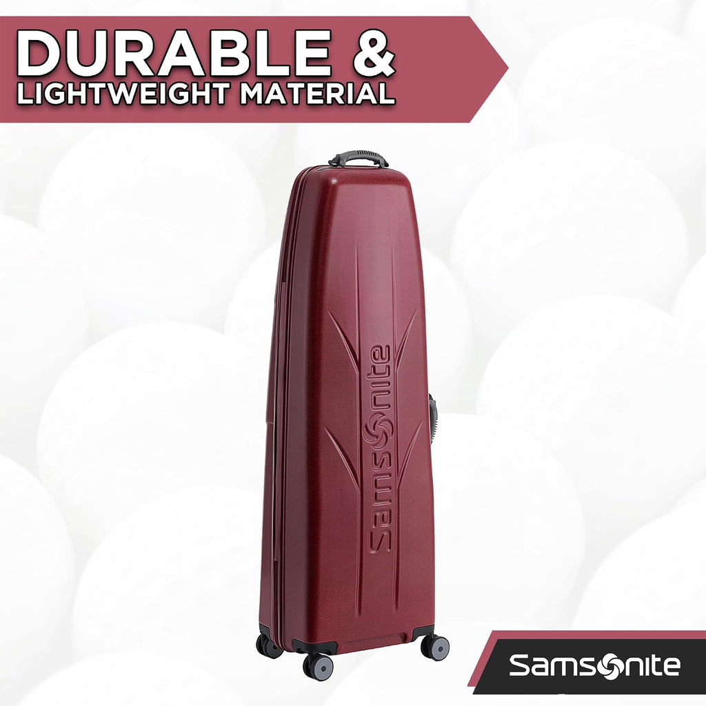 Samsonite Tour Deluxe Golf Hard Case Golf Travel Bag, Lightweight & Durable ABS Shell, 360 Degree Multi-Directional Wheels