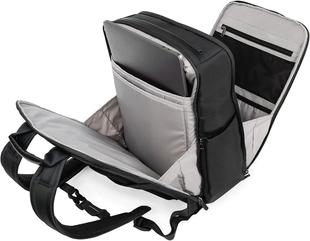 Travelpro Crew Executive Choice 3 Large Backpack Fits Up to 15.6 Laptops and Tablets, USB a and C Ports, Men and Women, Jet Black