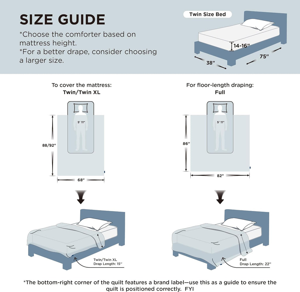 Bedsure Cooling Comforter Twin - Cooling Blankets for Hot Sleepers, Lightweight Comforter for Summer with Dual-Sided Cool Tech, Soft Breathable Cold Blanket for Sleeping, Grey, 68x88 Inches