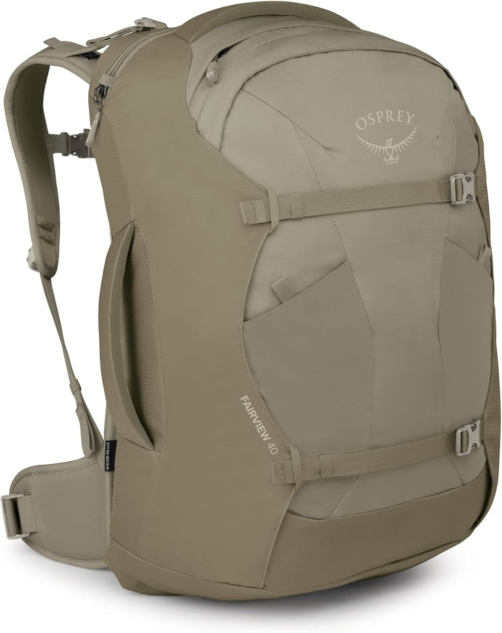 Osprey Fairview 40L Women's Travel Backpack - Carry On Bag with Laptop Sleeve and Toiletry Pocket, Sawdust-Olive Tan