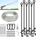 tinnmao 30'' Ground Anchors Kit Heavy Duty, Galvanized Steel Anchors with Cable & Turnbuckle, for Shed, Trailer, Mobile Home, Trampoline, Camping Tent, RV