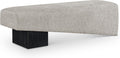 Meridian Furniture Alora Grey Polyester Fabric Bench