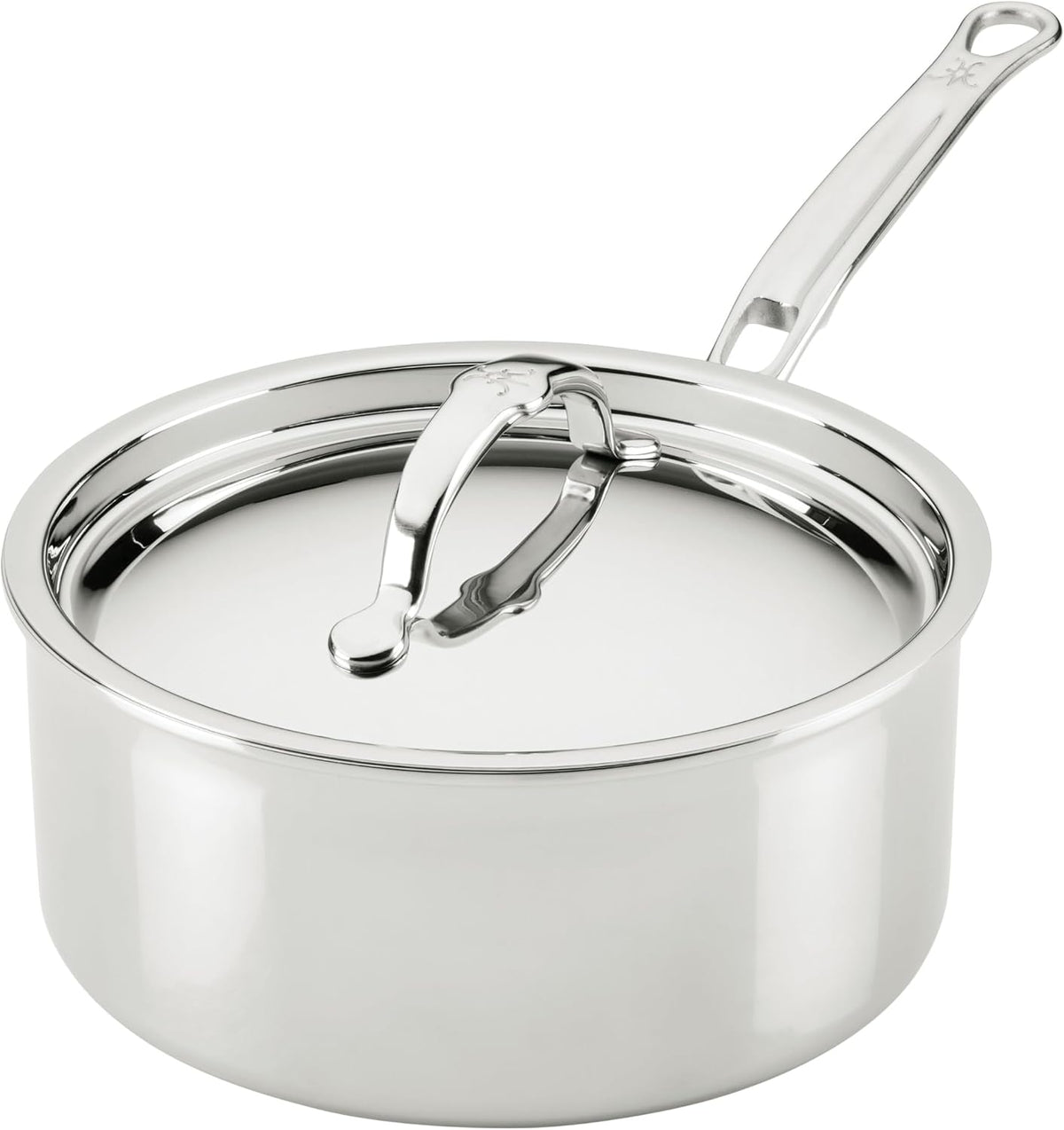Hestan ProBond Luxe 3-Quart Saucepan with Lid, Professional Clad Stainless Steel ProCore Tri-Ply Clad Construction, Polished Exterior, Induction & Oven Safe