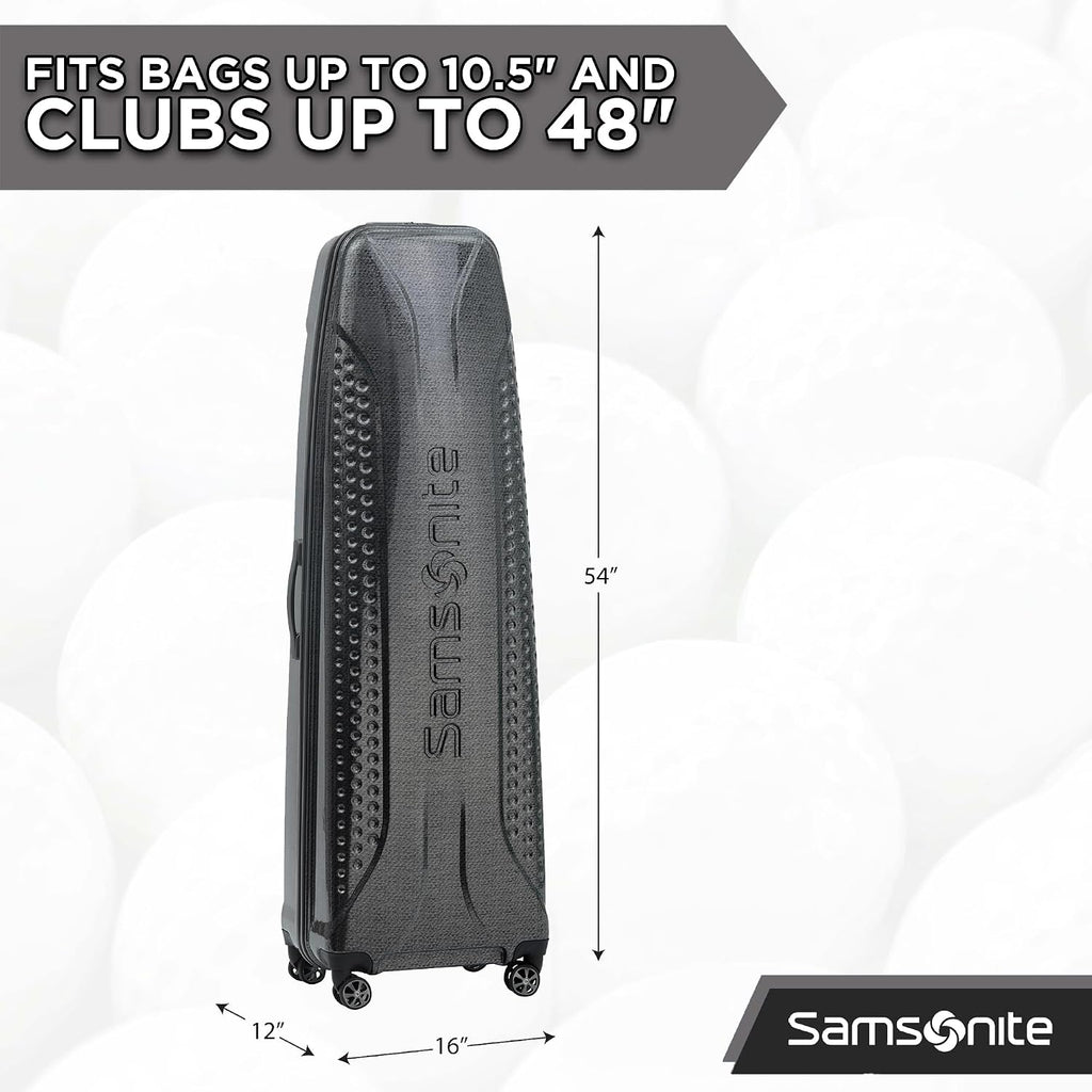 Samsonite Tour Pro Golf Travel Bags for Airlines, Hard Shell Golf Travel Case with Durable ABS, 360° Multi-Directional Shark Wheels, Lightweight Golf Club Travel Bag