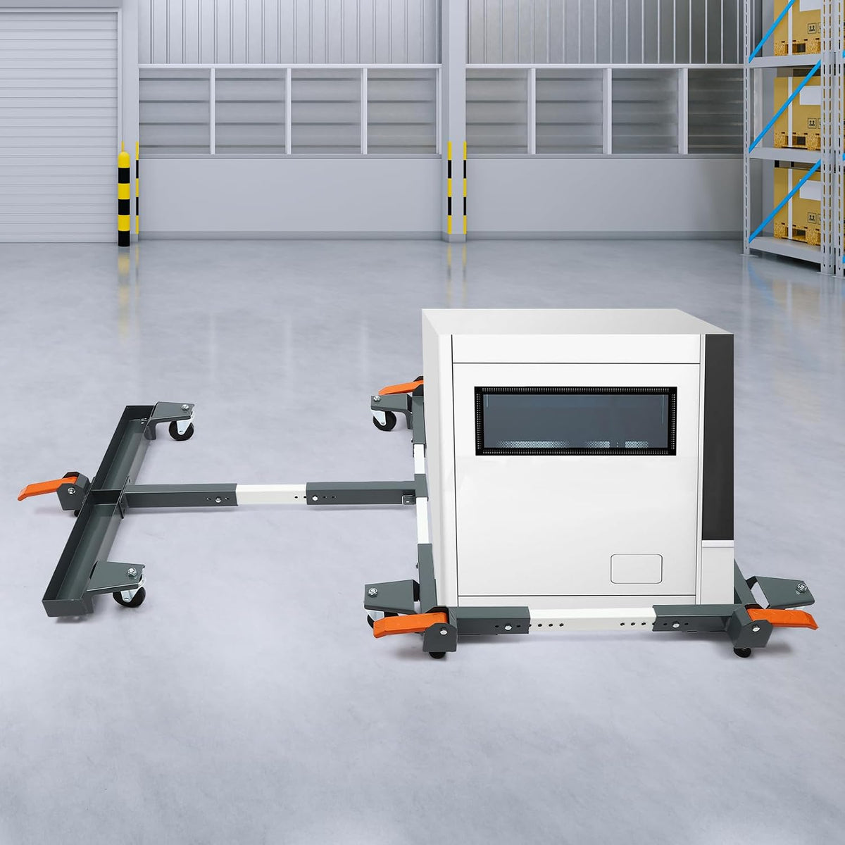 Undercat Mobile Base, Heavy Duty Universal Mobile Base with 6 Universal Wheels, 600 lbs Load Capacity, Adjustable Mobile Base for Mobilizing Small Mechanical Equipment, Home Appliances