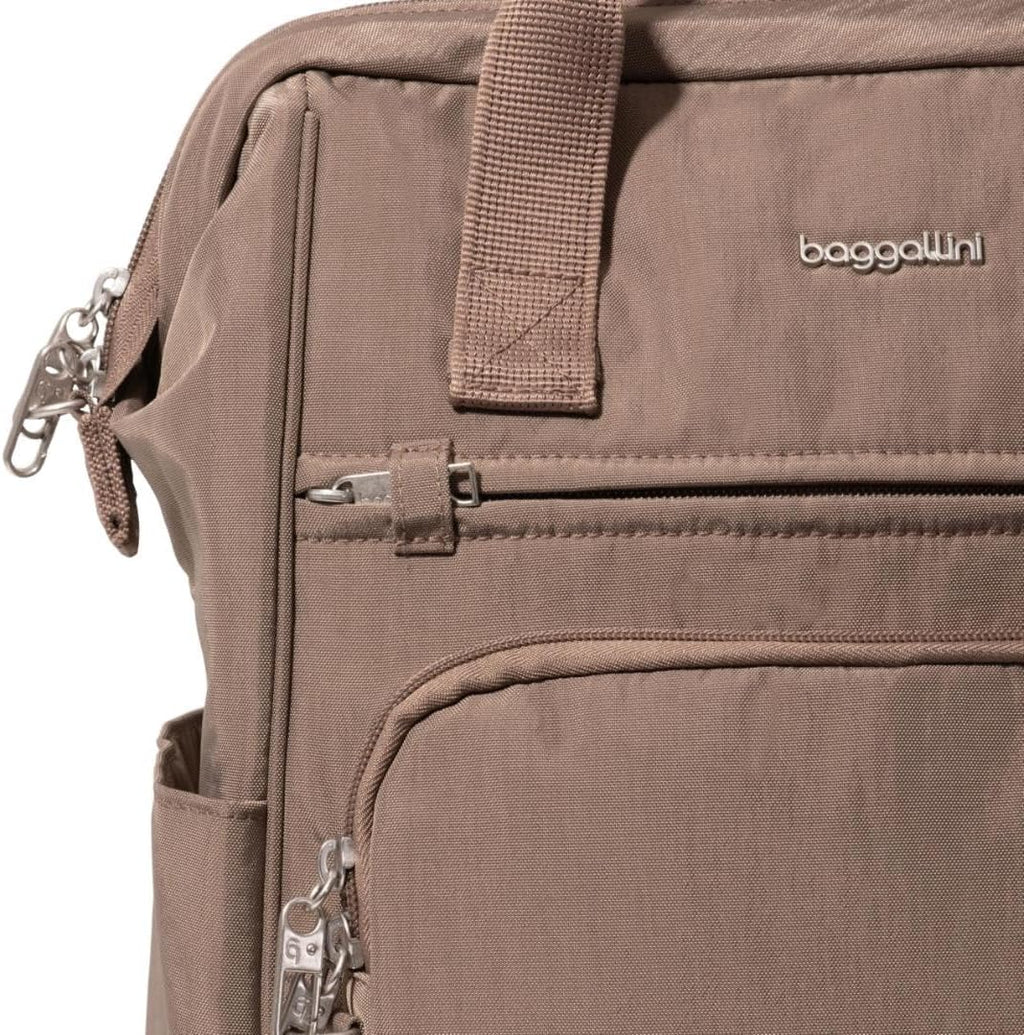 Baggallini Securtex Anti-Theft Windsor Backpack for Travel, Work & College, RFID & Locking Zipper, Up to 16' Laptop