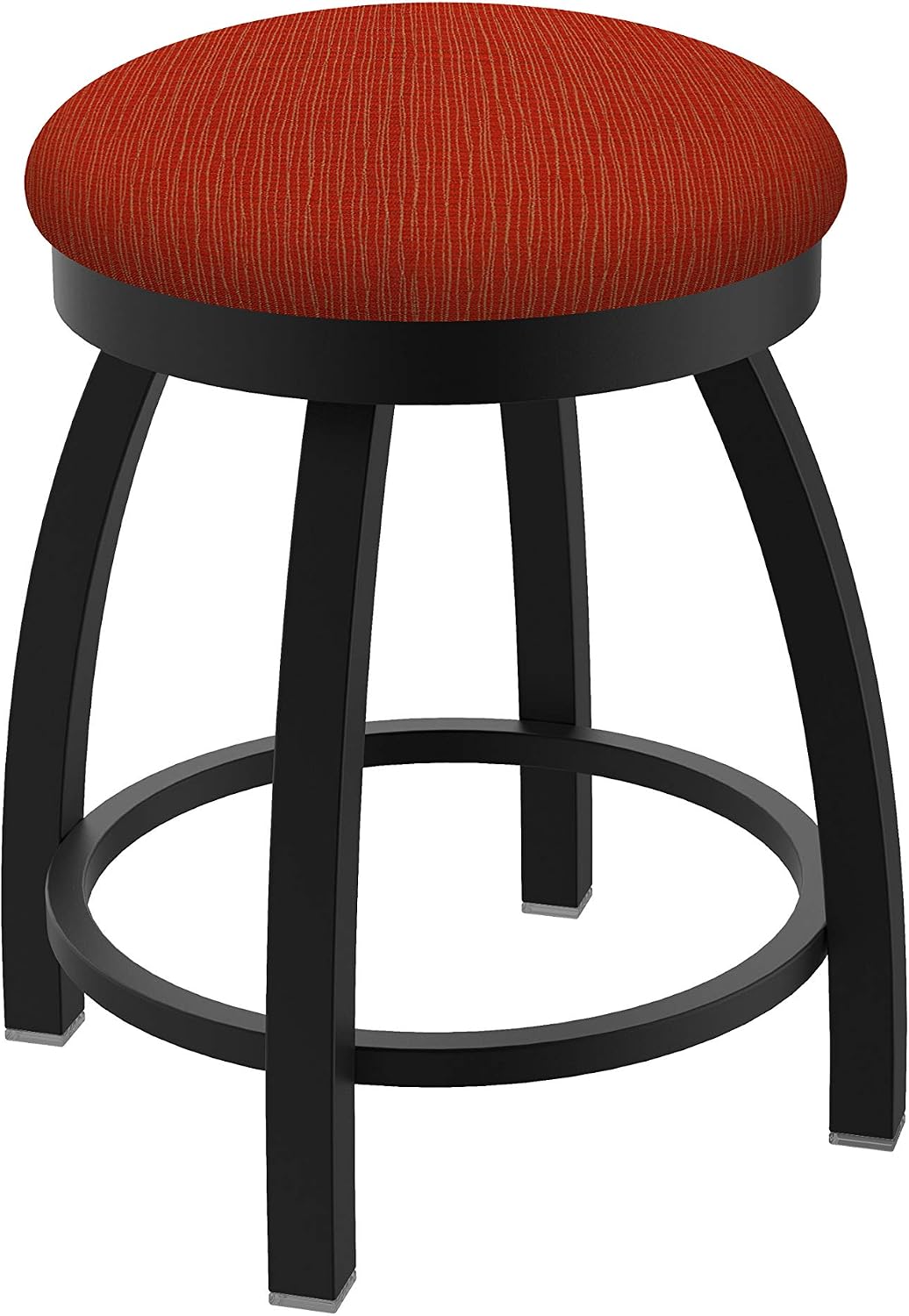 802 Misha 18' Swivel Vanity Stool with Black Wrinkle Finish and Graph Poppy Seat