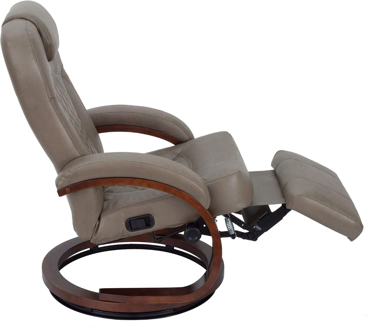 RecPro Nash 28' RV Euro Chair Recliner | Modern Design | RV Furniture | Swivel Base | Recliner Chair (2 Chairs, Putty)