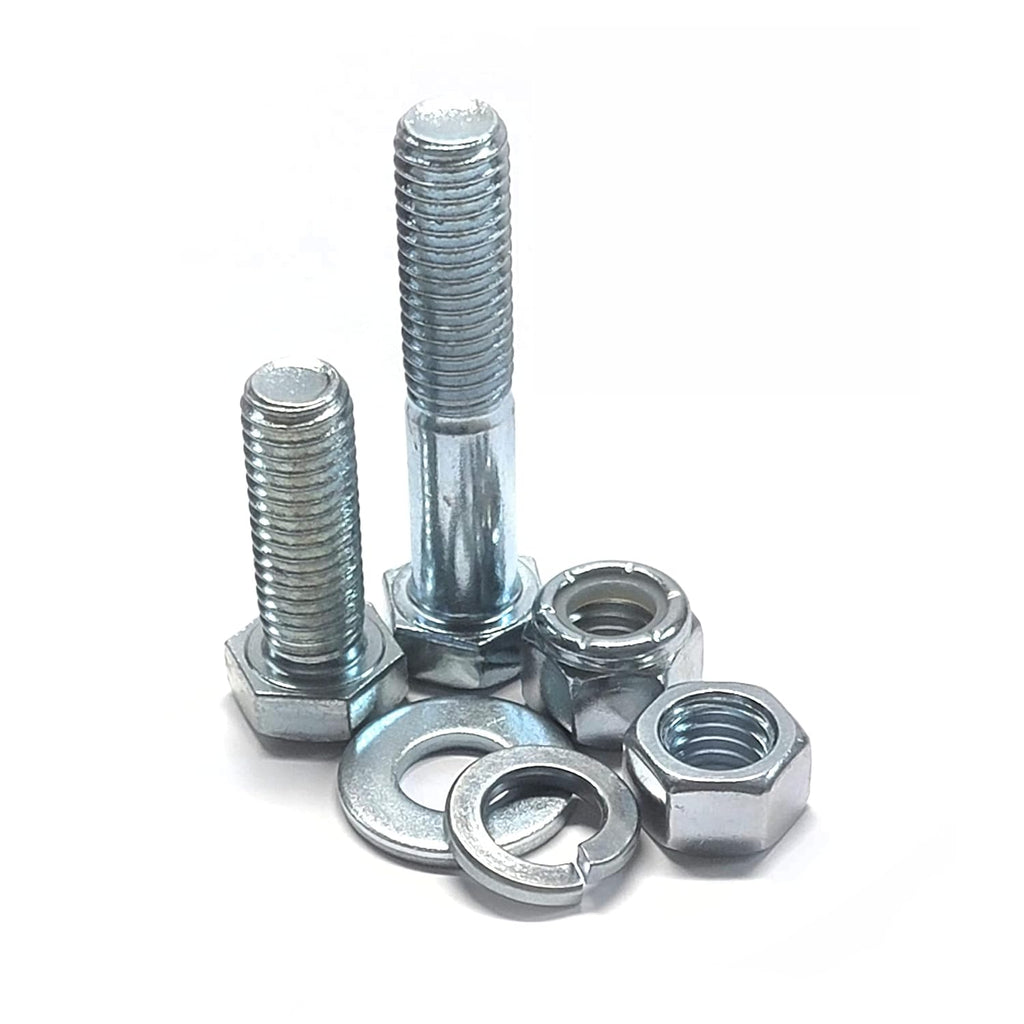 Titan Industrial Supply- 3,610 pcs Metric 10.9 Coarse Hardware Assortment Kit with Hex Cap Screws, Hex Nuts, Nylon Locknuts, Washers, & Durham 40 Hole Metal Bin