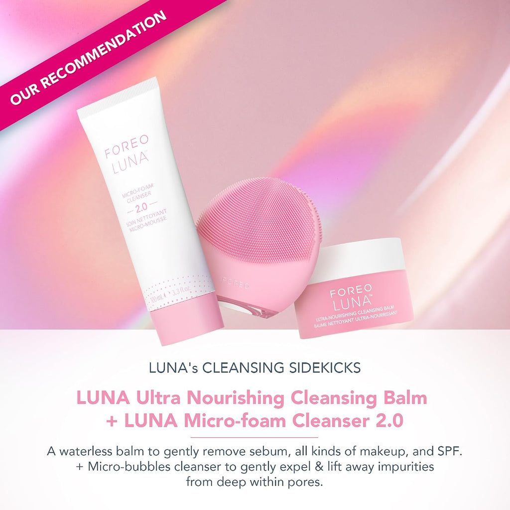 FOREO LUNA 4 mini Face Cleansing Brush & Face Massager - Premium Face Care - Enhances Absorption of Facial Skin Care Products - Simple Skin Care Tools - For All Skin Types- Pearl Pink