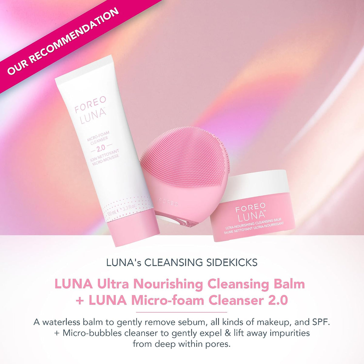 FOREO LUNA 4 mini Face Cleansing Brush & Face Massager - Premium Face Care - Enhances Absorption of Facial Skin Care Products - Simple Skin Care Tools - For All Skin Types- Pearl Pink