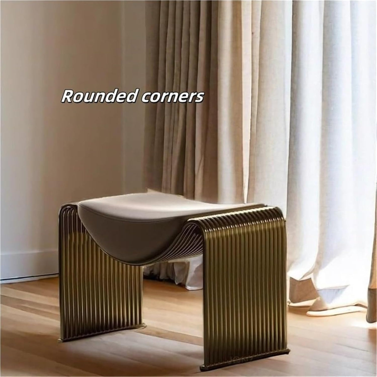 Vanity Stool with Metal Base Entryway Bench Makeup Stool Upholstered Ottoman Shoe Bench Vanity Benchs,Ideal for Home
