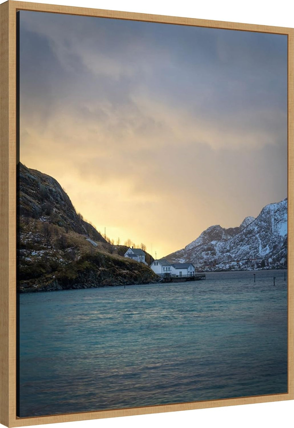 Amanti Art Framed Canvas Wall Art 28x23 The Morning Glow II by Danny Head, Framed Wall Art Canvas, Landscapes Artwork, Modern Contemporary Decor, Medium Poster Painting for Living Room, Bedroom