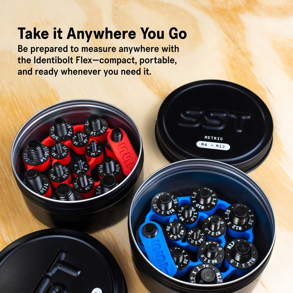SST - Identibolt Bundle - Identibolt PRO & Original - Complete Thread Checker Set for Nuts & Bolts - Imperial SAE & Metric Threads - 48 Sizes Total - from #6 to 1' & 4mm to 14mm - Tight Tolerance