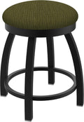 HBS 802 Misha 18' Swivel Vanity Stool with Black Wrinkle Finish and Graph Parrot Seat