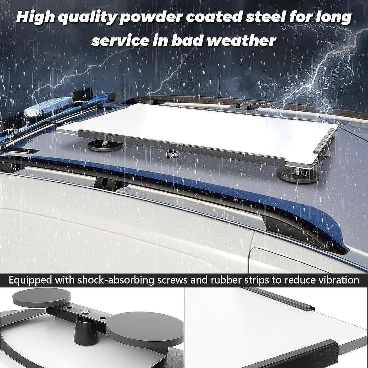 Vehicle Roof Mount Set for Starlink Quick Release Steel Construction Sturdy with Base Accessory Universal Fit 21.65x15.35x1.93inch